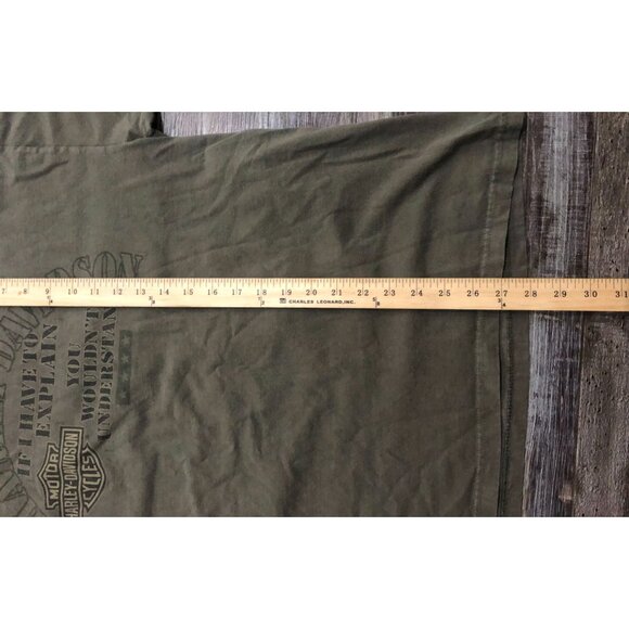 Harley Davidson If I Have to Explain You Wouldnt Understand Mens XL T Shirt Gree - Picture 6 of 6